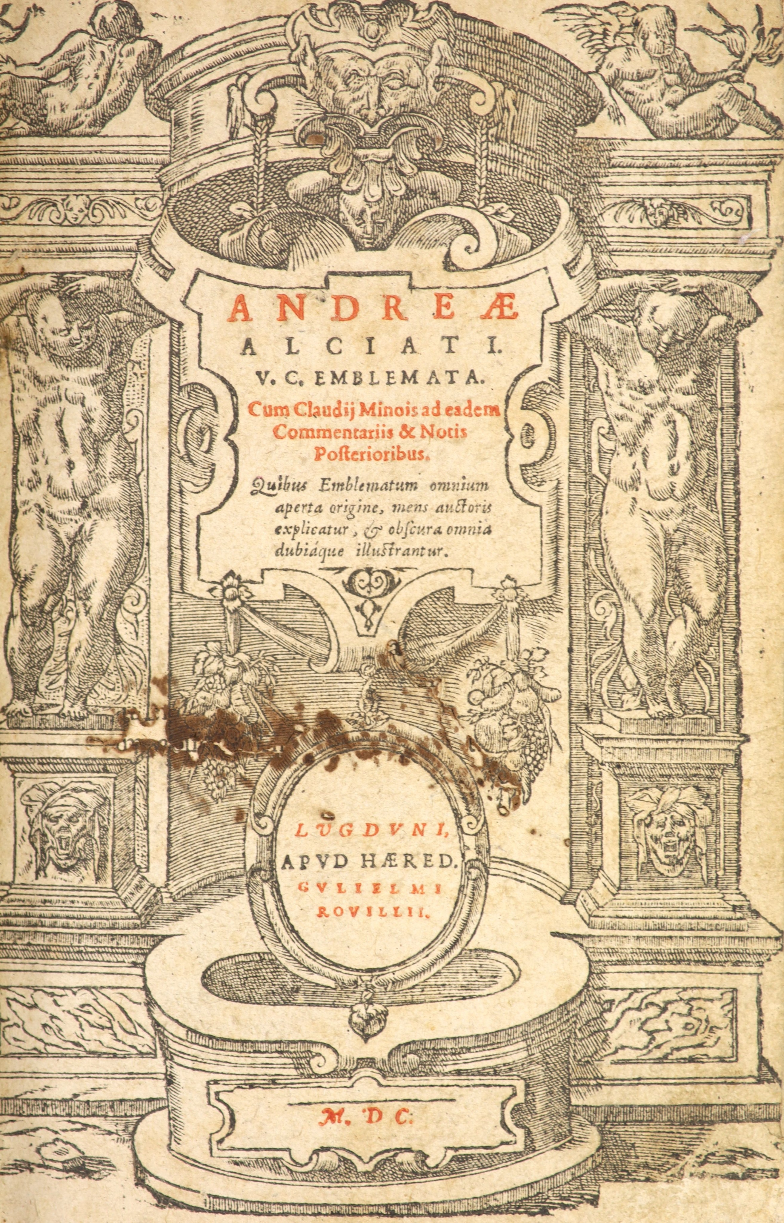 Alciatus, Andreas. Emblemata. Cum Claudii Minois commentariis and notis posteriorbus ...